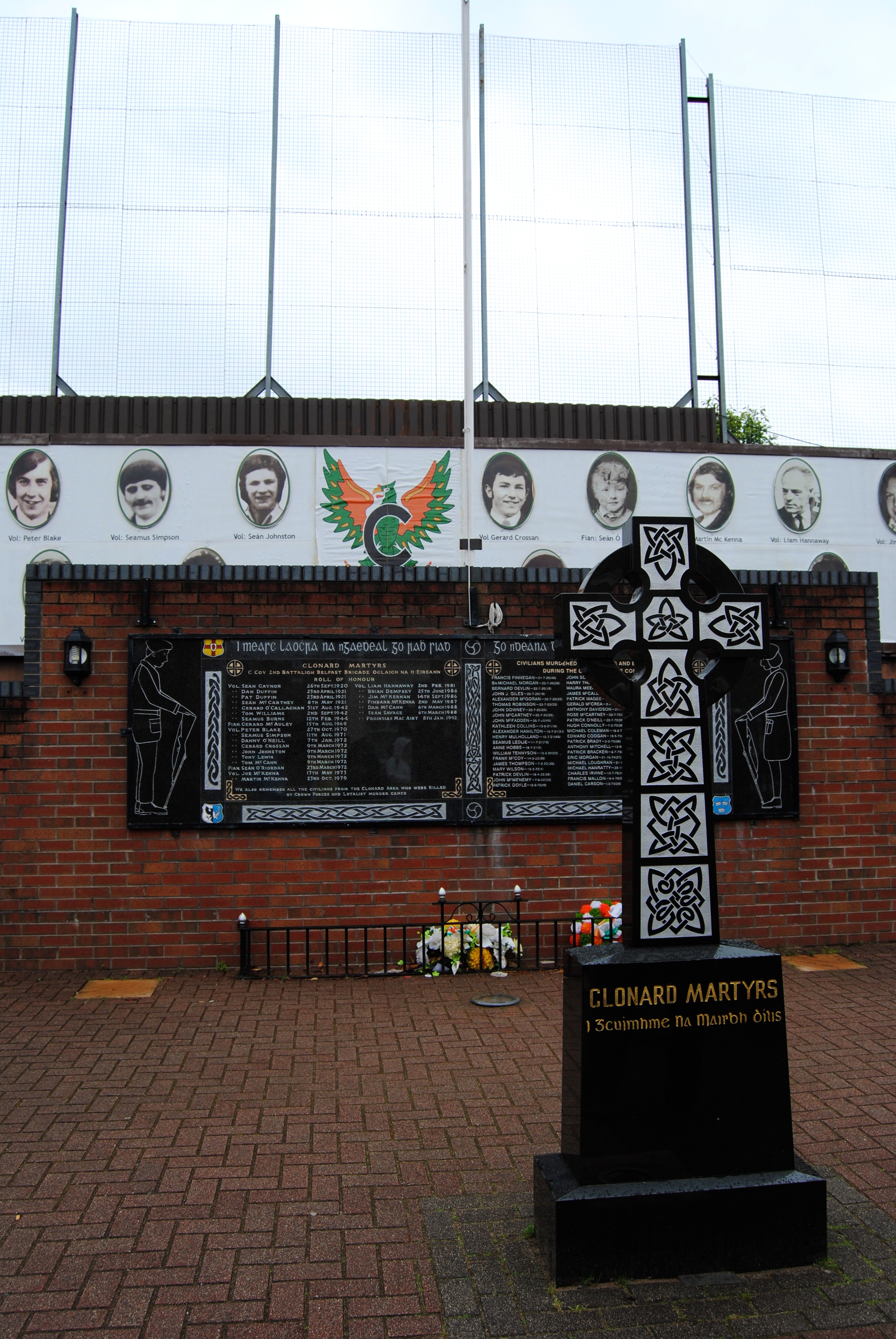 Peace Wall on the Catholic side of West Belfast